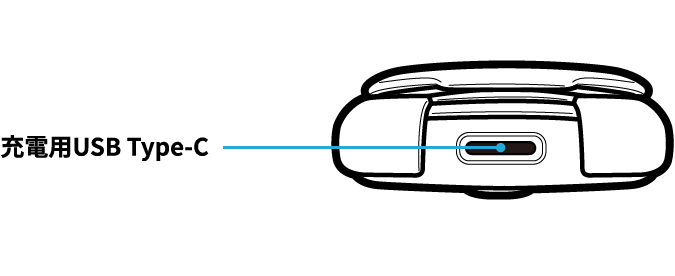充電用 Type-C差込口があります。
